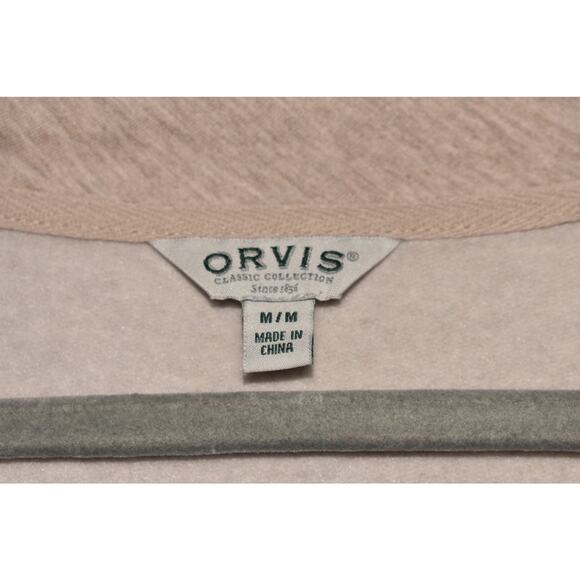 ORVIS $78 V-Neck Dropped Shoulder Sweatshirt Heather Beige Medium - Picture 4 of 4